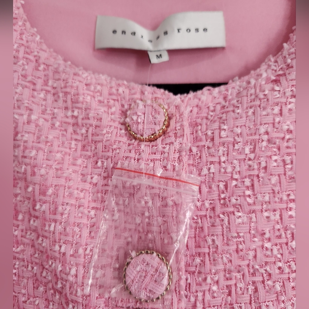 NWOT Endless Rose Tweed Mini Dress - Picture 8 of 9